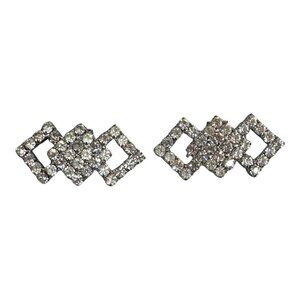 Bluette Vintage Rhinestone Shoe Clips Elegant Diamond Shape Bridal Accessory